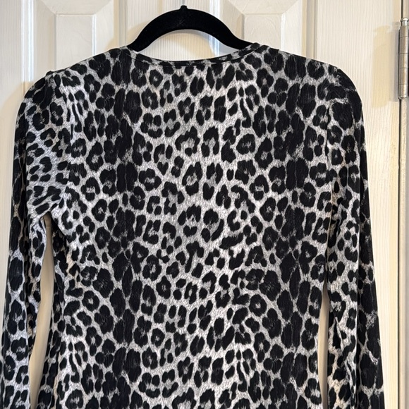 Caché Vintage Gray & Black Leopard Embellished Top - Picture 8 of 11